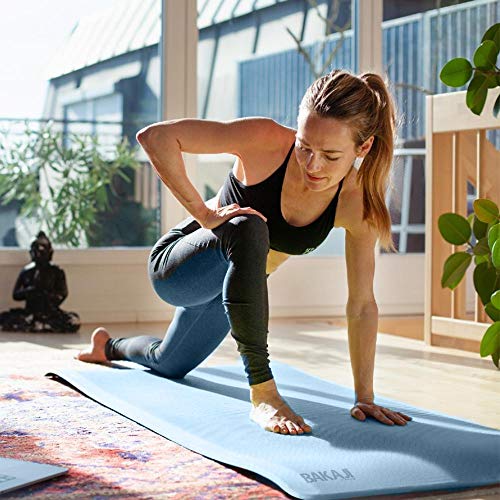 Thumbnail 1 de BAKAJI Tappetino Yoga in TPE Ecologico Doppia Superficie, 180 x 61 cm, 6 mm, Custodia Inclusa