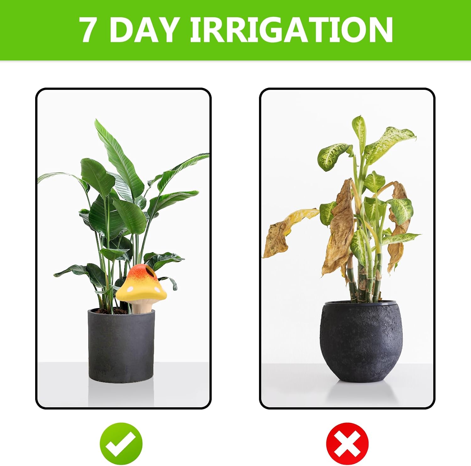 Thumbnail 4 de Abtanx 4 Pack Terracotta Watering Spikes – Self-Watering Plant Devices