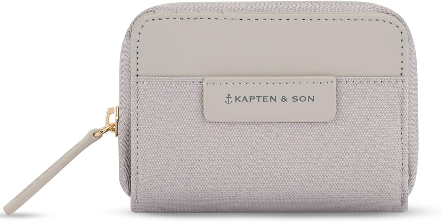 Detalle de Kapten & Son Portafoglio Donna Bergen Pro Wallet Small All Black: eleganza minimal e organizzazione compatta