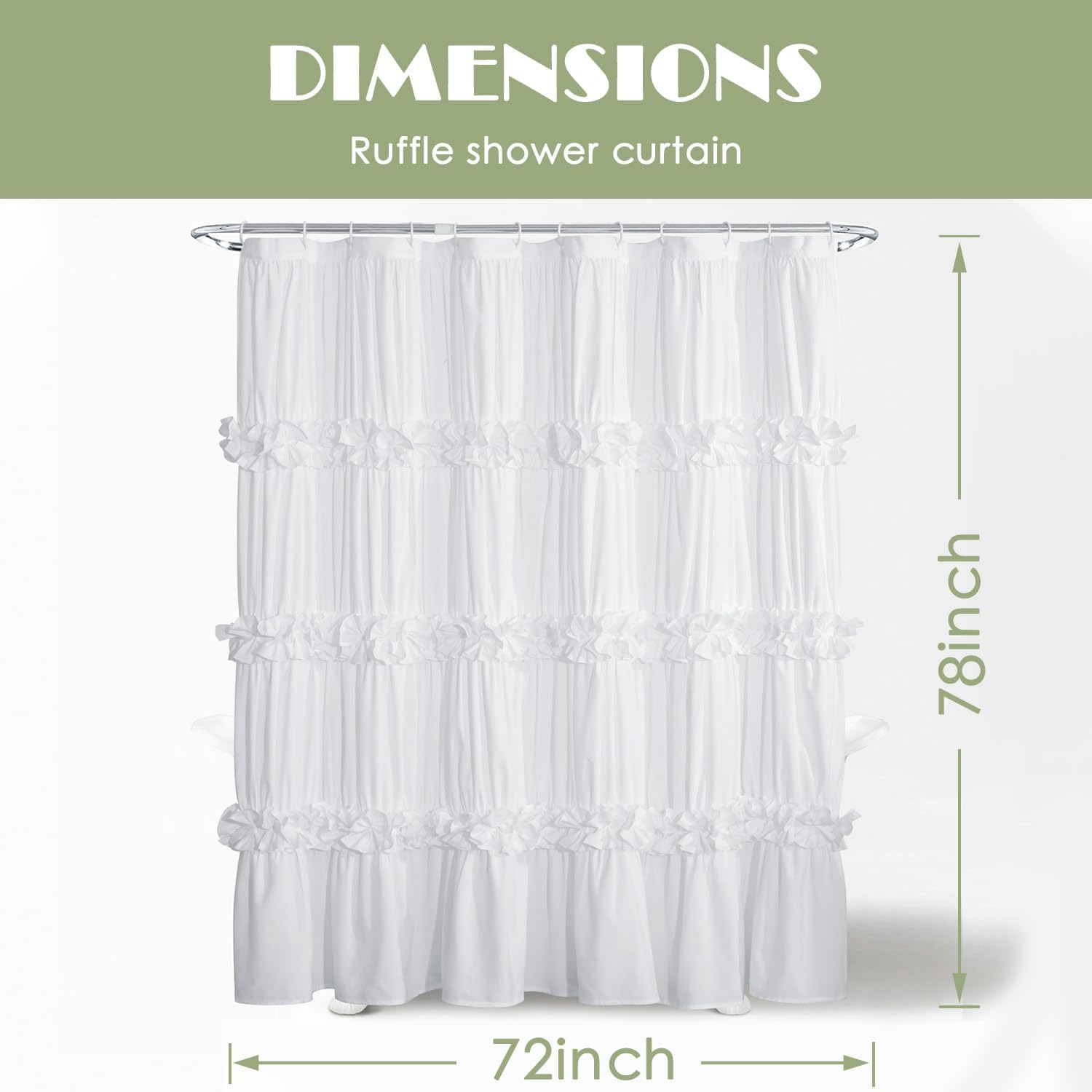 Detalle 2 de Homechoice Shower Curtain, 72 x 78 in.