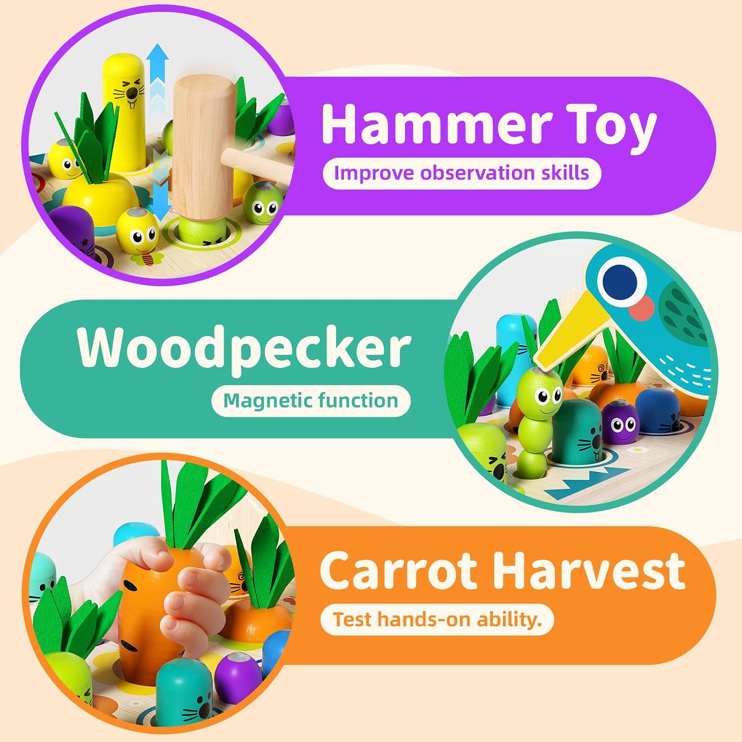 Detalle 2 de edutree 8 in 1 Wooden Montessori Toys