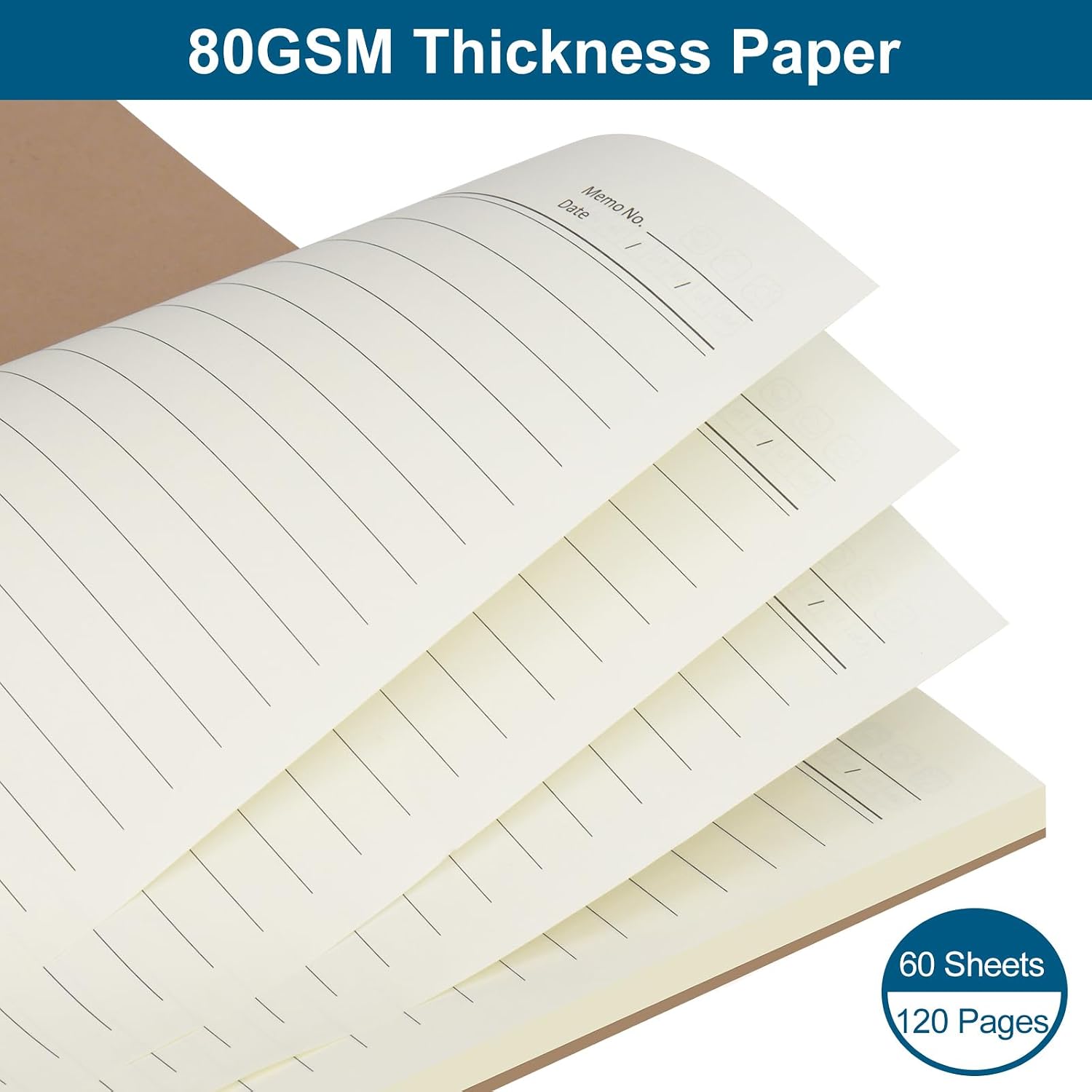 Detalle 2 de ZCZN A5 Lined Notebook 120 Pages