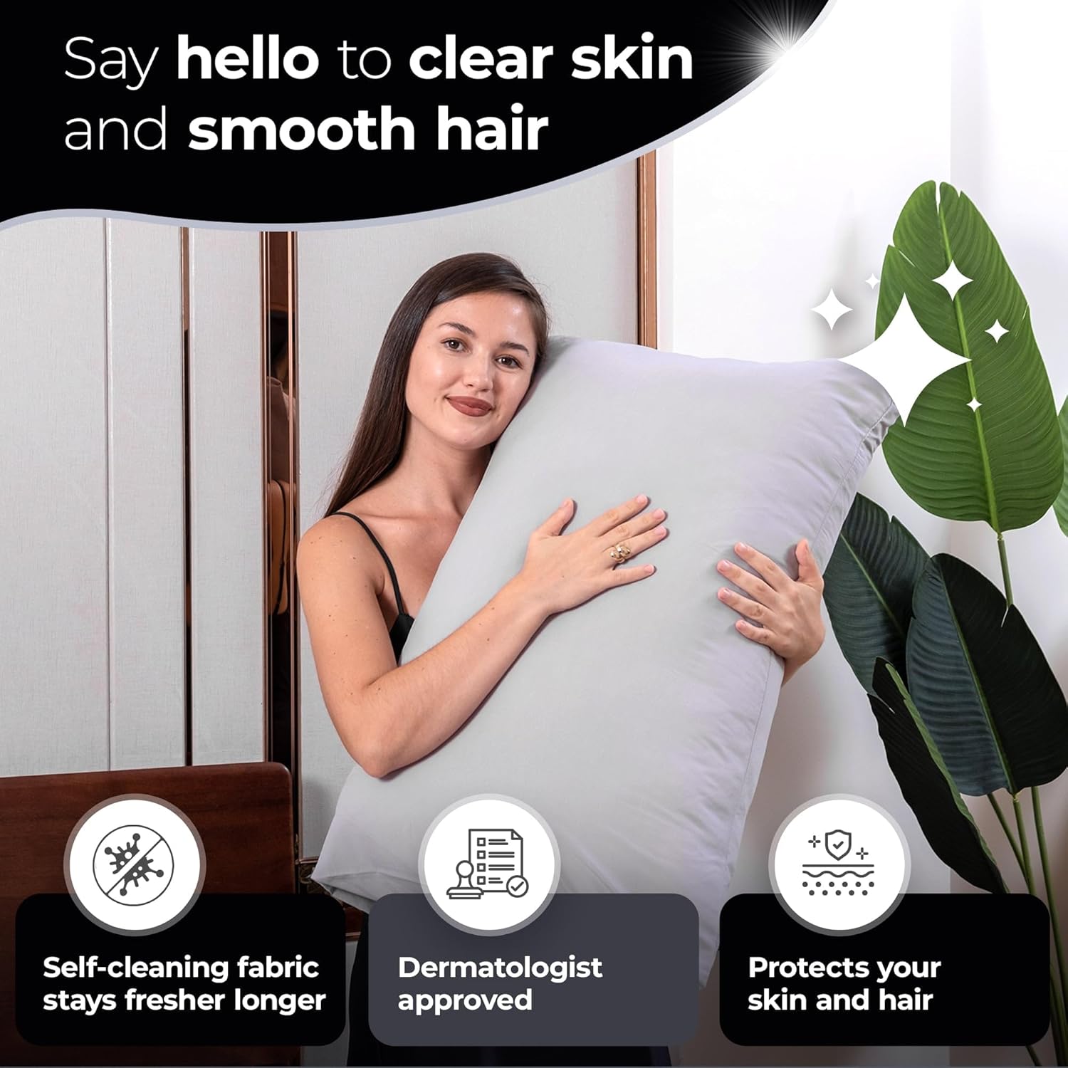 Thumbnail 3 de Silvery Silver Infused Bed Sheets Set — Ultra-Soft, Temperature-Regulating with Self-C Cleaning Technology