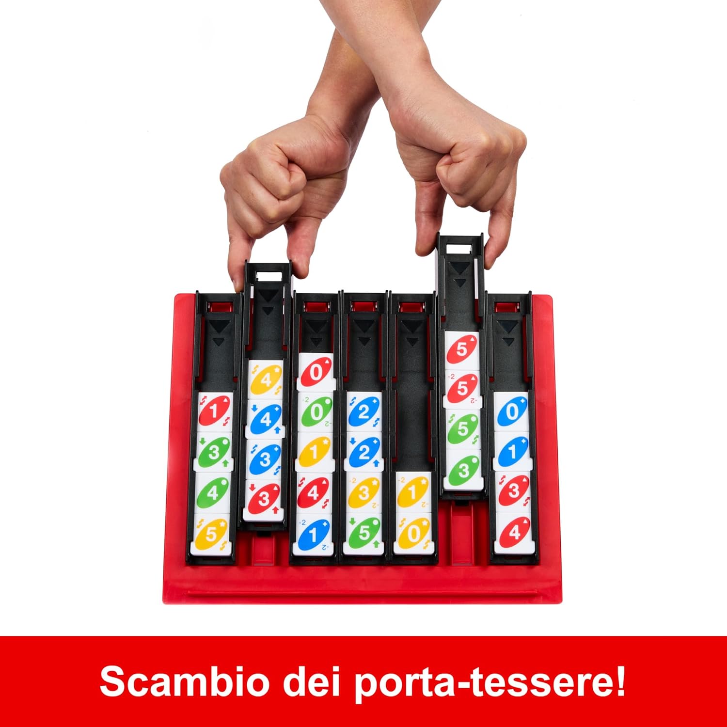 Thumbnail 4 de Mattel Games UNO Quattro (HPF82) gioco da tavolo 7+ anni con tessere e sfide di posizionamento