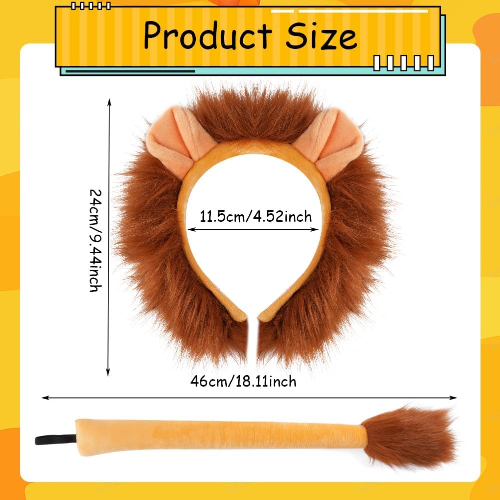 Detalle de ACWOO Lion Ears Headband & Tail Set 2PCS