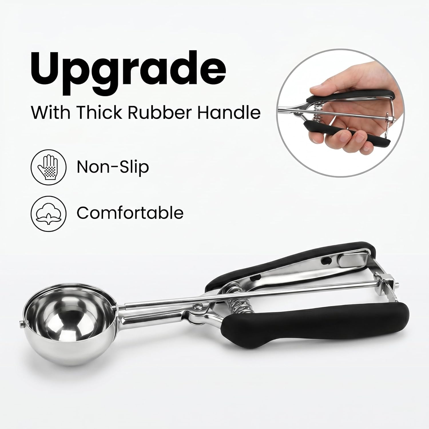 Thumbnail 5 de Cookie Scoop Set, 3Pcs: Ice Cream Scoops with Trigger Release (18/8 Stainless, Non-Slip Grip)