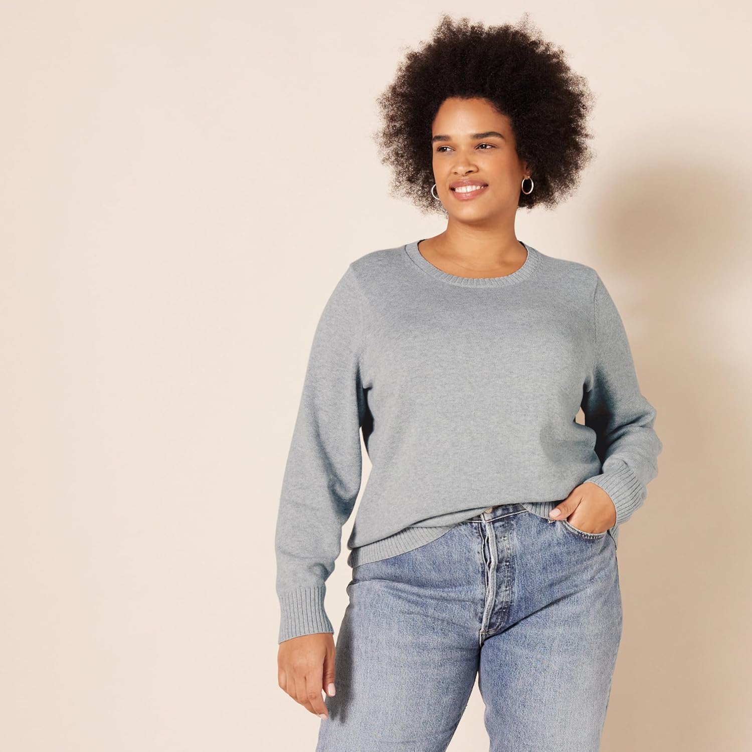 Detalle 1 de Amazon Essentials Women's Cotton Crewneck Sweater
