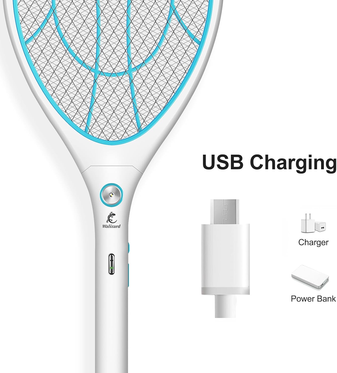 Thumbnail 3 de Walizard Racchetta Zanzare Elettrica Antizanzare 3000V ricaricabile USB