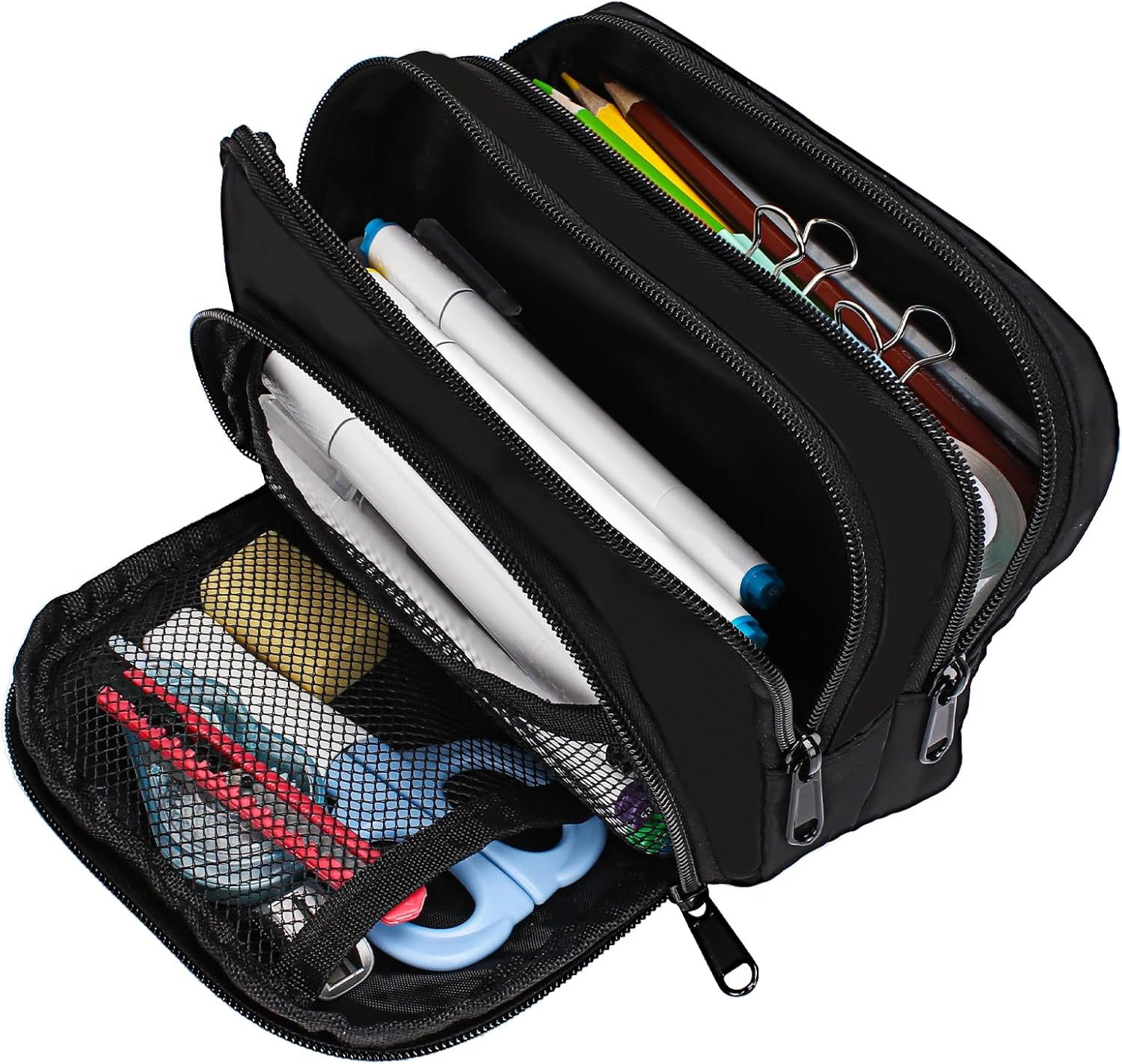 Euqvunn Black pencil case 100 pencils