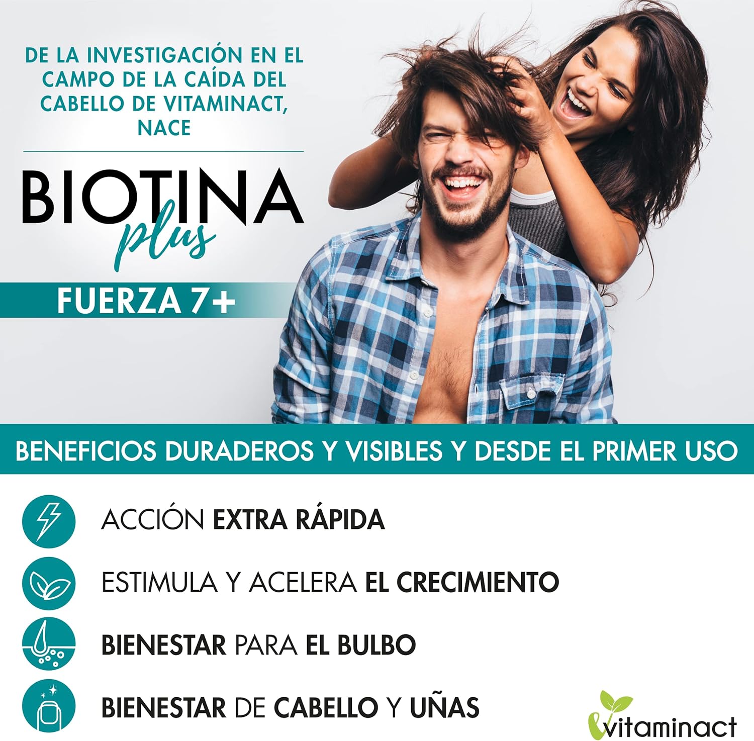 Detalle 2 de Biotina Plus Alta para Crecimiento y Anticaída 💊 4 Meses