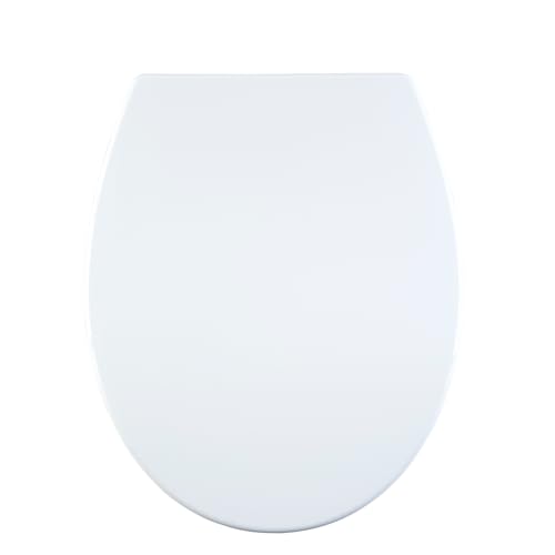 Detalle de AQUALONA Premium Thermoplastic Toilet Seat with Soft Close, Oval White