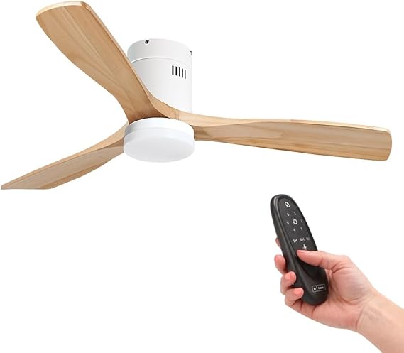 Detalle de M Ledme Ventilador de Techo LED 58W Blanco con Control Remoto 🌬