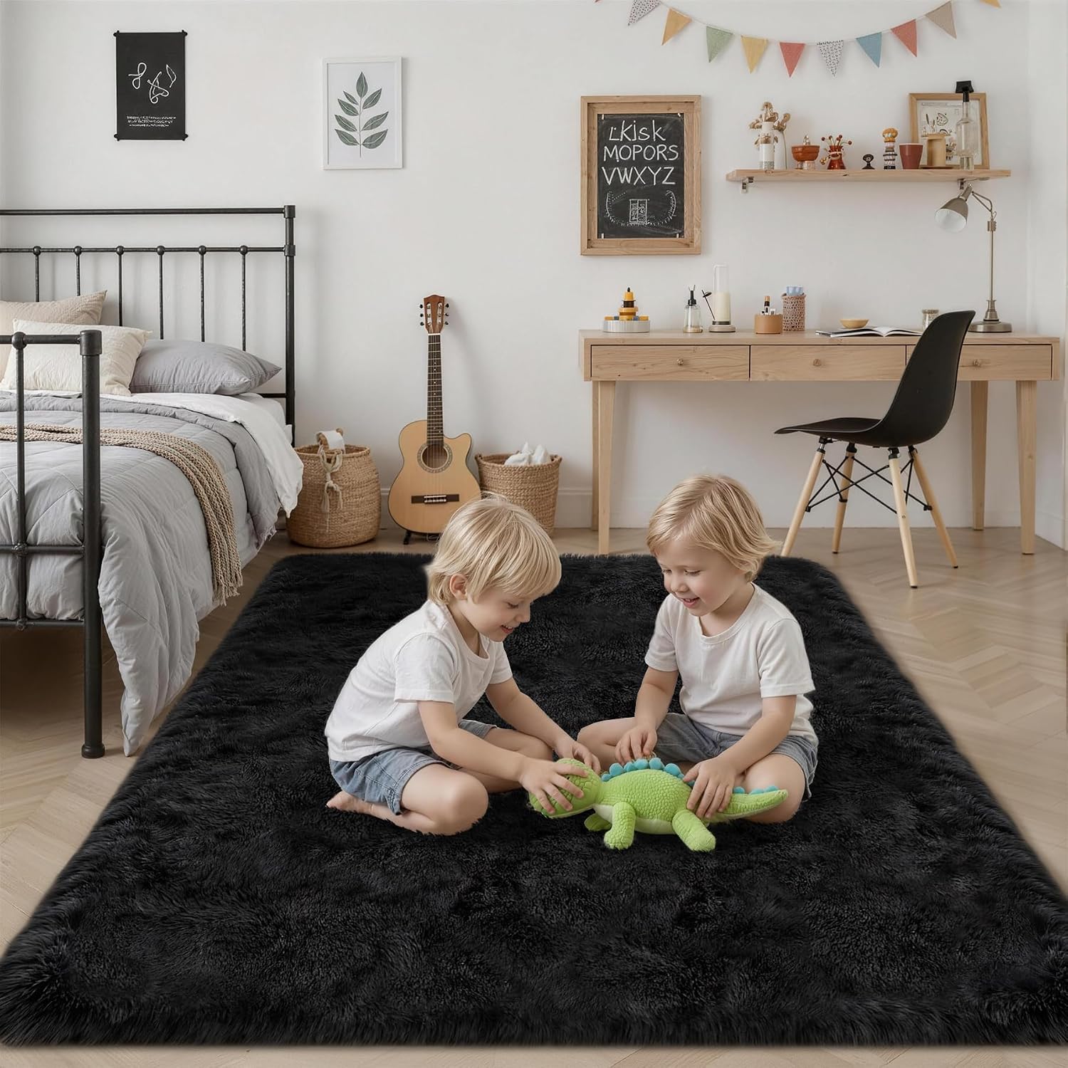 Thumbnail 6 de 8x10 Ultra Soft Shag Rug: Non-Slip, Non-Shedding Plush Carpet for Living Room or Bedroom