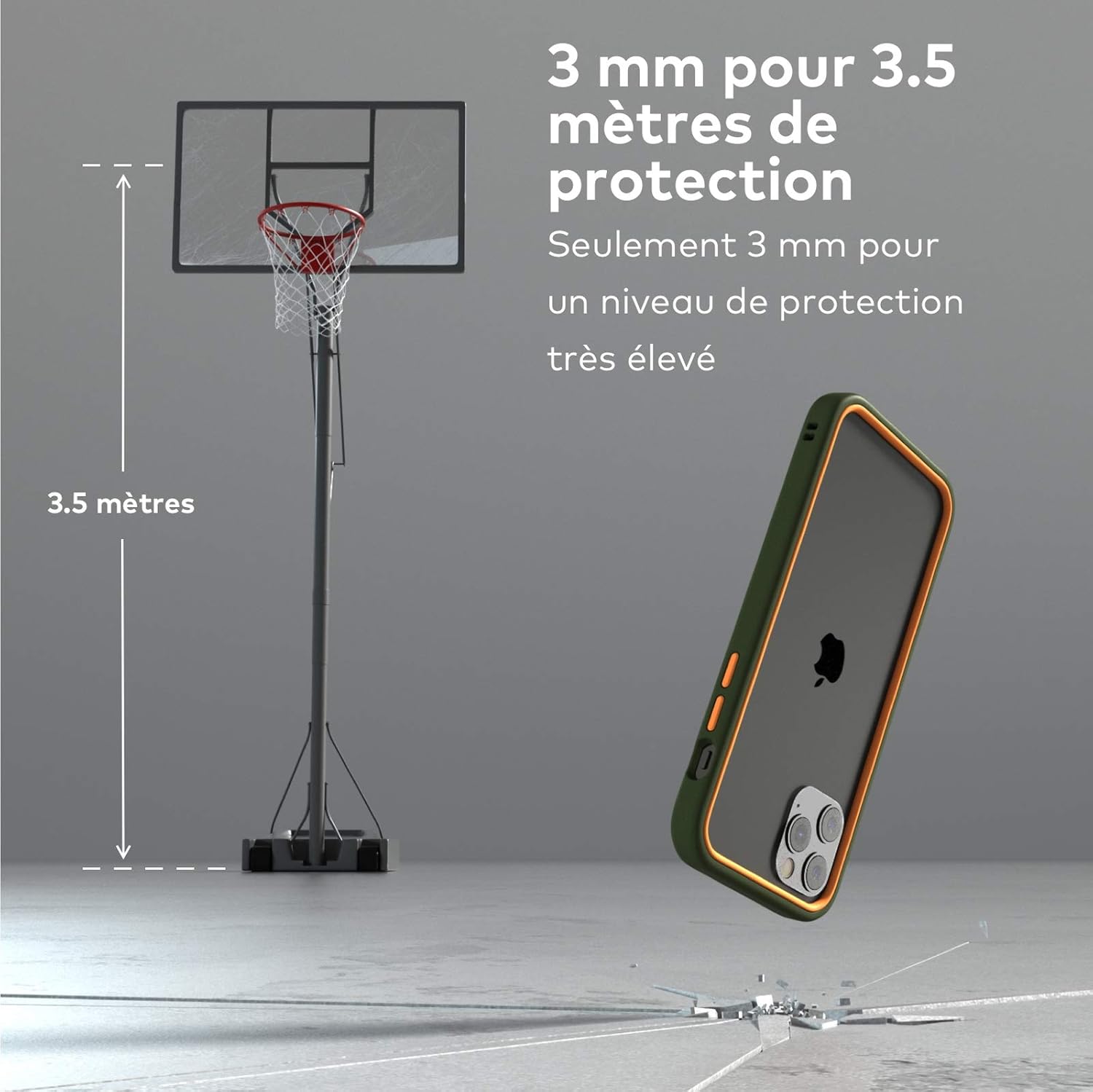 Thumbnail 2 de RhinoShield Mod NX coque pour iPhone 12 / 12 Pro – protection anti-chocs fine personnalisable, bleu marine