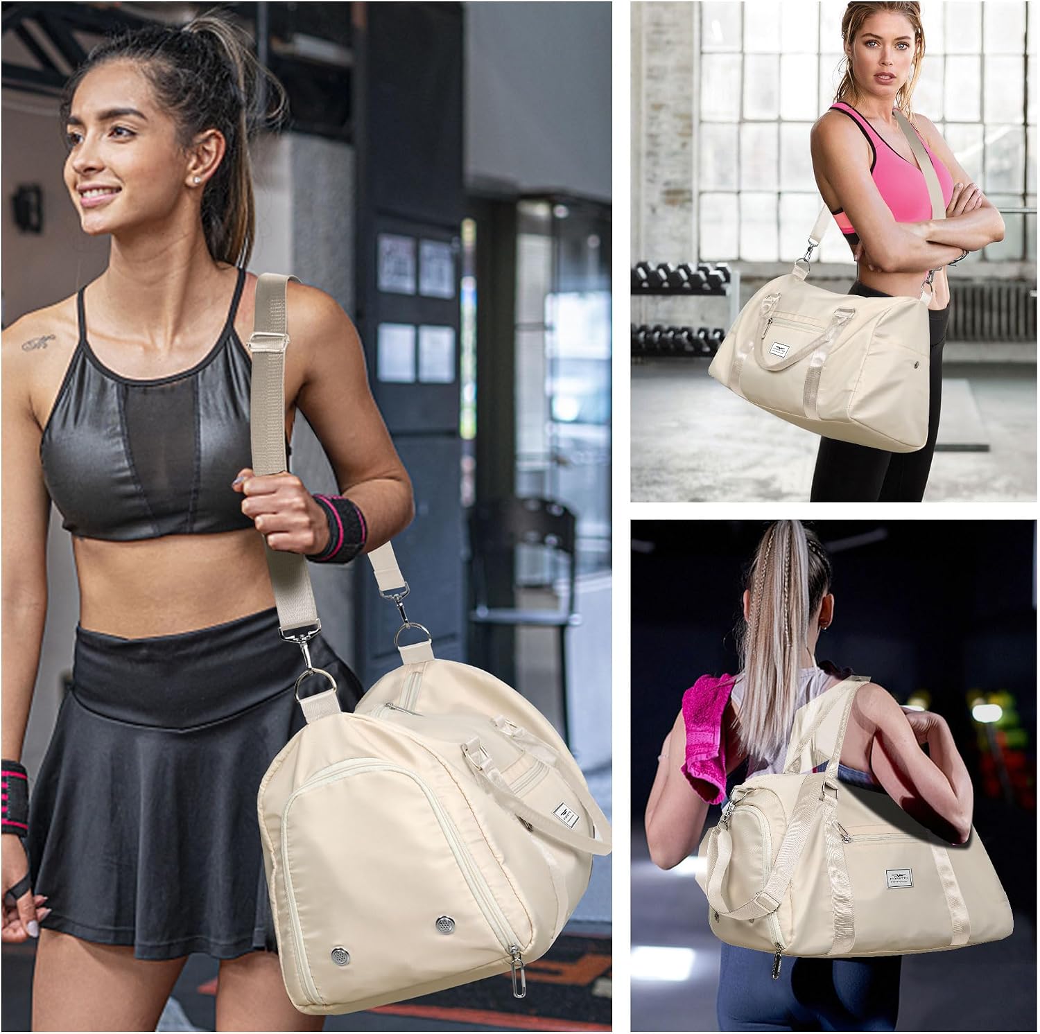 Thumbnail 5 de FIORETTO Womens Gym Sports Bag with Shoe Compartment