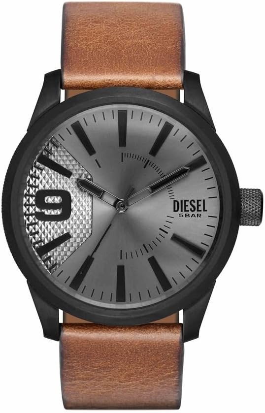 Thumbnail 6 de Diesel RASP Herrenuhr – Quarzwerk, silbernes Edelstahlgehäuse, drei Zeiger, Armbandwahl Silikon, Edelstahl oder Leder