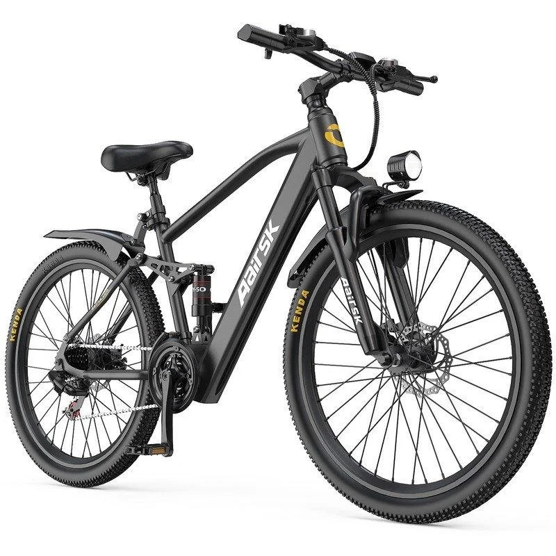Detalle de Bicicleta eléctrica Aairsk 26" 250W, batería 36V 13Ah, 21 velocidades – Negro