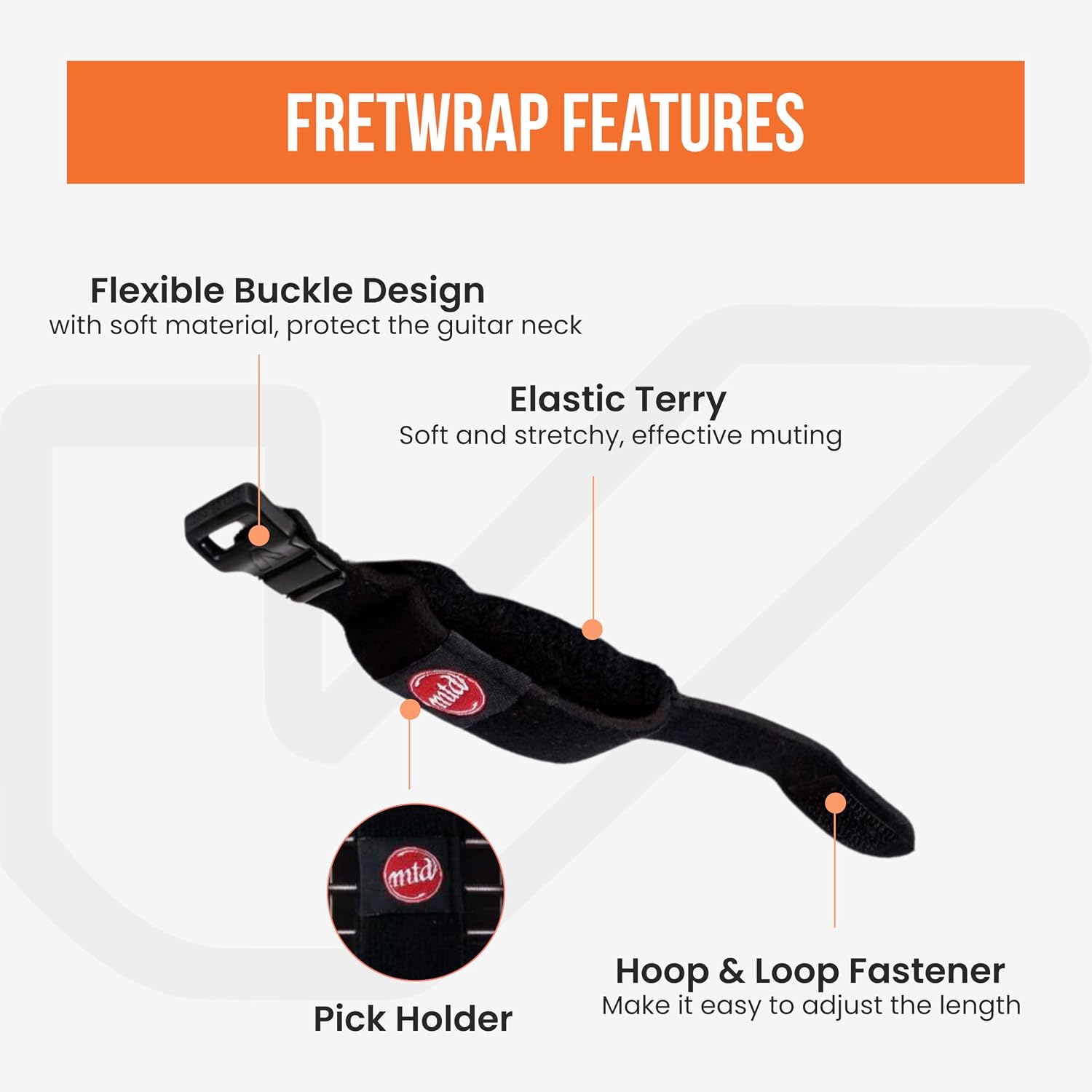 Thumbnail 4 de Gruv Gear FW-MTD-3PK-MD FretWrap String Muter, 3-Pack, Medium MTD Edition