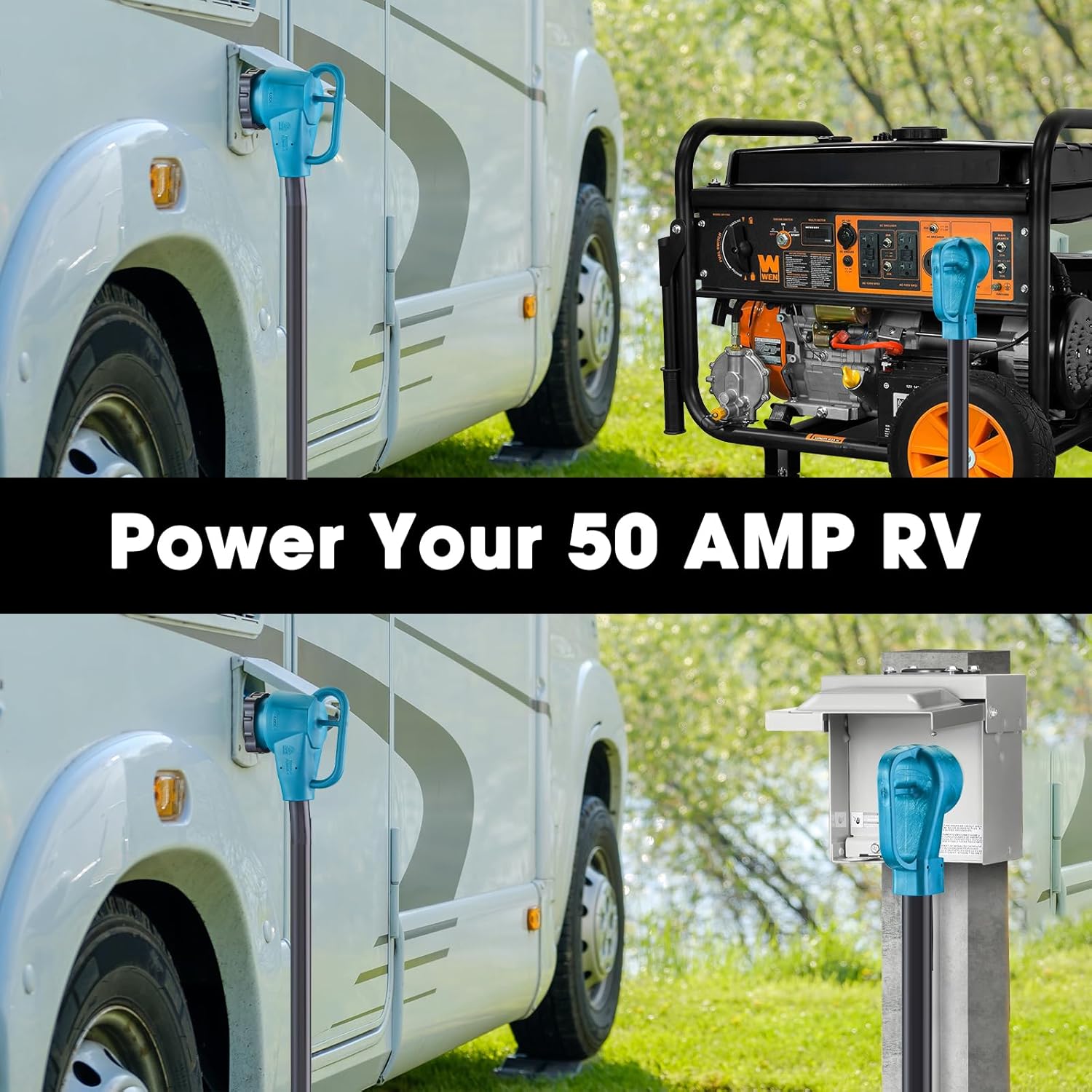 Thumbnail 4 de NEMA SS2-50P 50A Generator Extension Cord 15FT 🔌