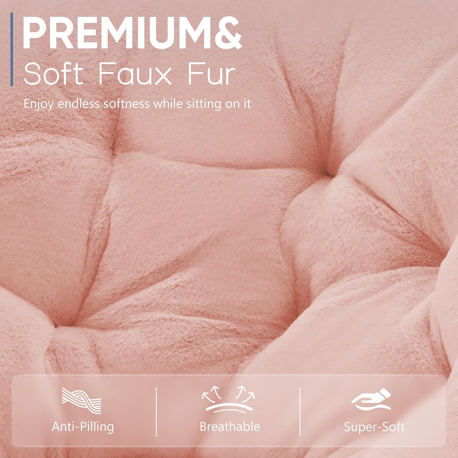 Detalle 1 de DUMOS Faux Fur Saucer Chair