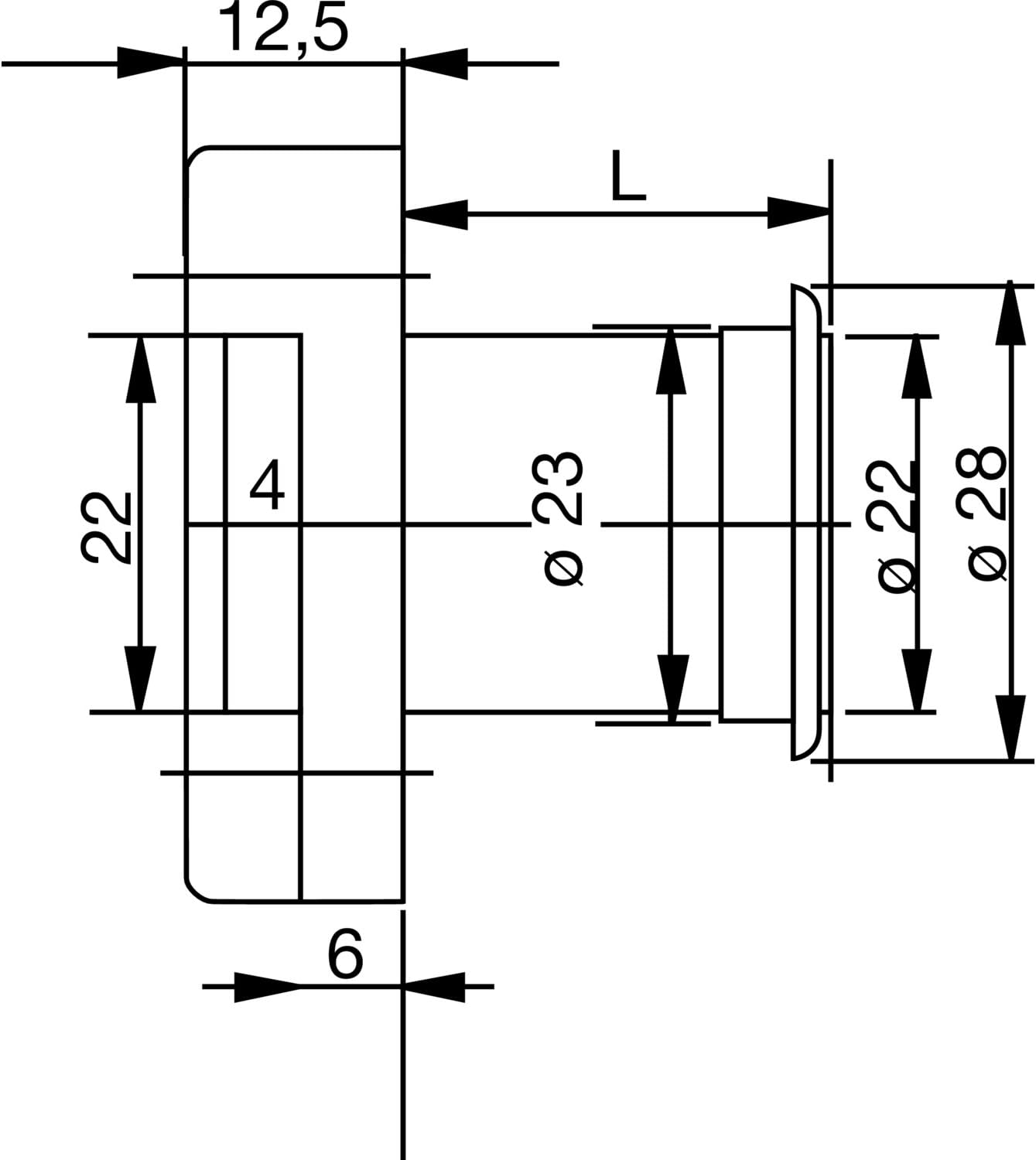 Thumbnail 2 de Burg Wächter MZ 23 SB Drawer Lock, 25 mm Polished Brass Cylinder