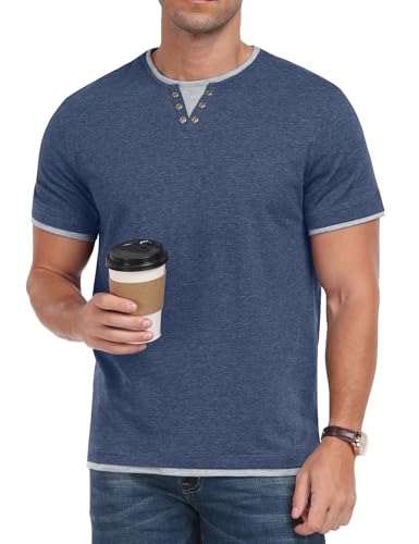 Thumbnail 6 de Hisir Camiseta de Verano para Hombre: Manga corta, cuello redondo y bloques de color