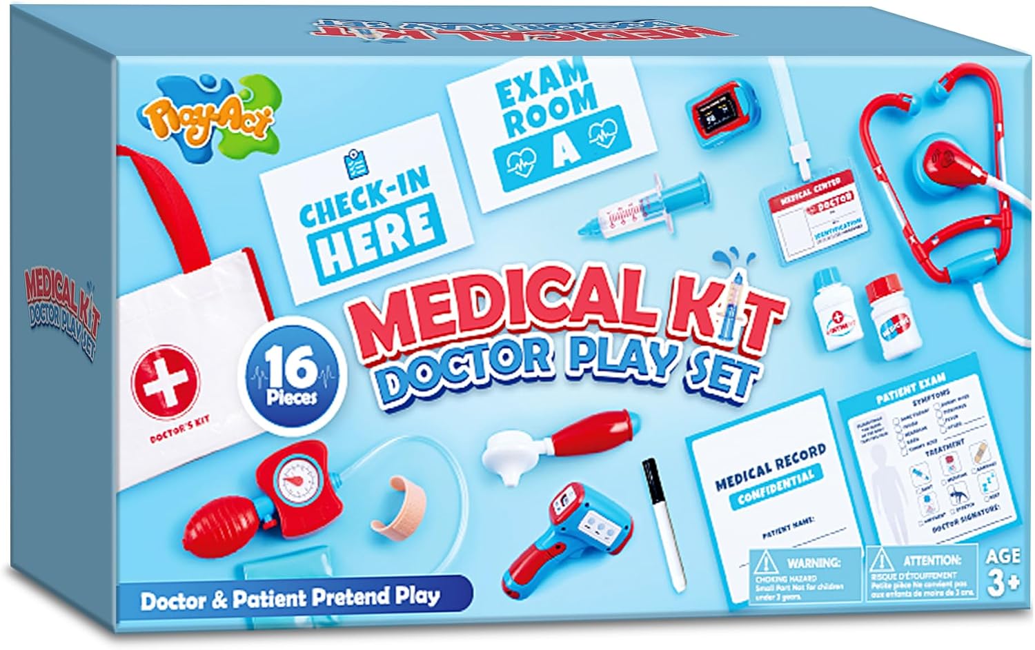 Thumbnail 6 de Play-Act Doctors Set for Kids: 16-Piece Role Play Kit with Bag