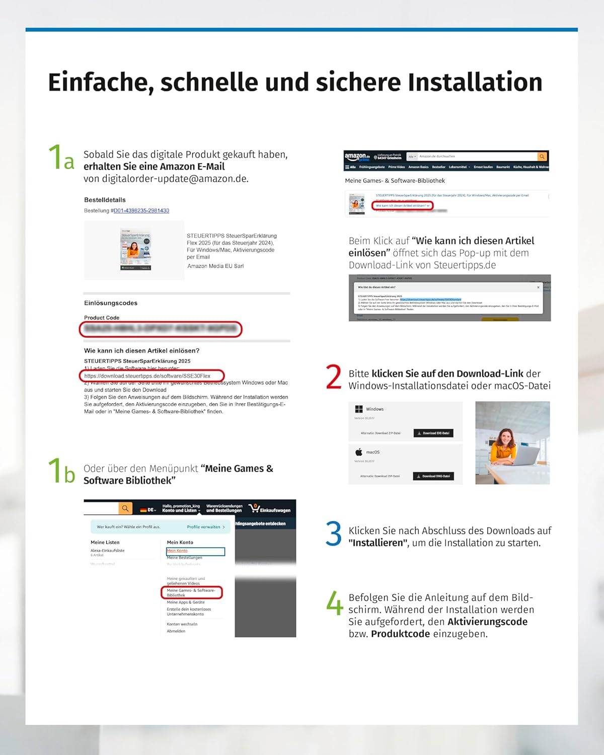 Detalle 2 de STEUERTIPPS SteuerSparErklärung Flex 2025 📄