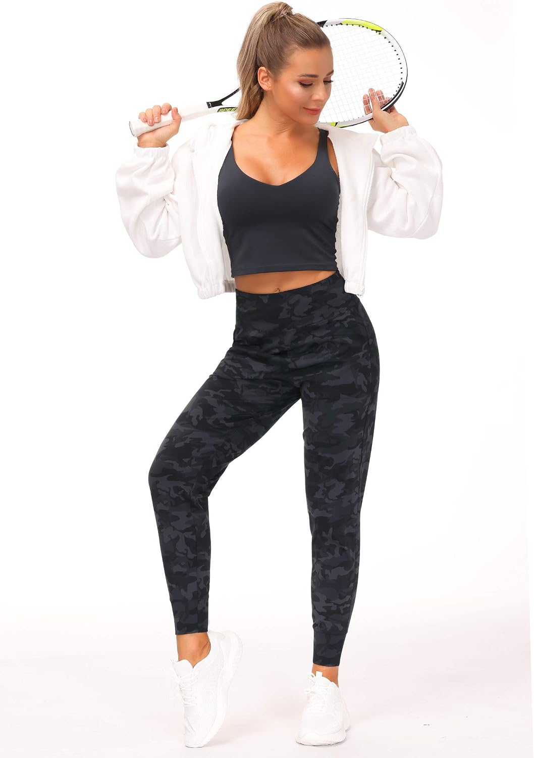 Thumbnail 3 de THE GYM PEOPLE Jogginghose Damen mit 4-Wege-Stretch – leichte Sportleggings High Waist für Yoga, Fitness & Laufen