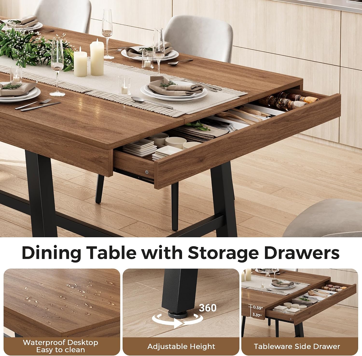 Detalle 2 de Dining Table 70.87-Inch