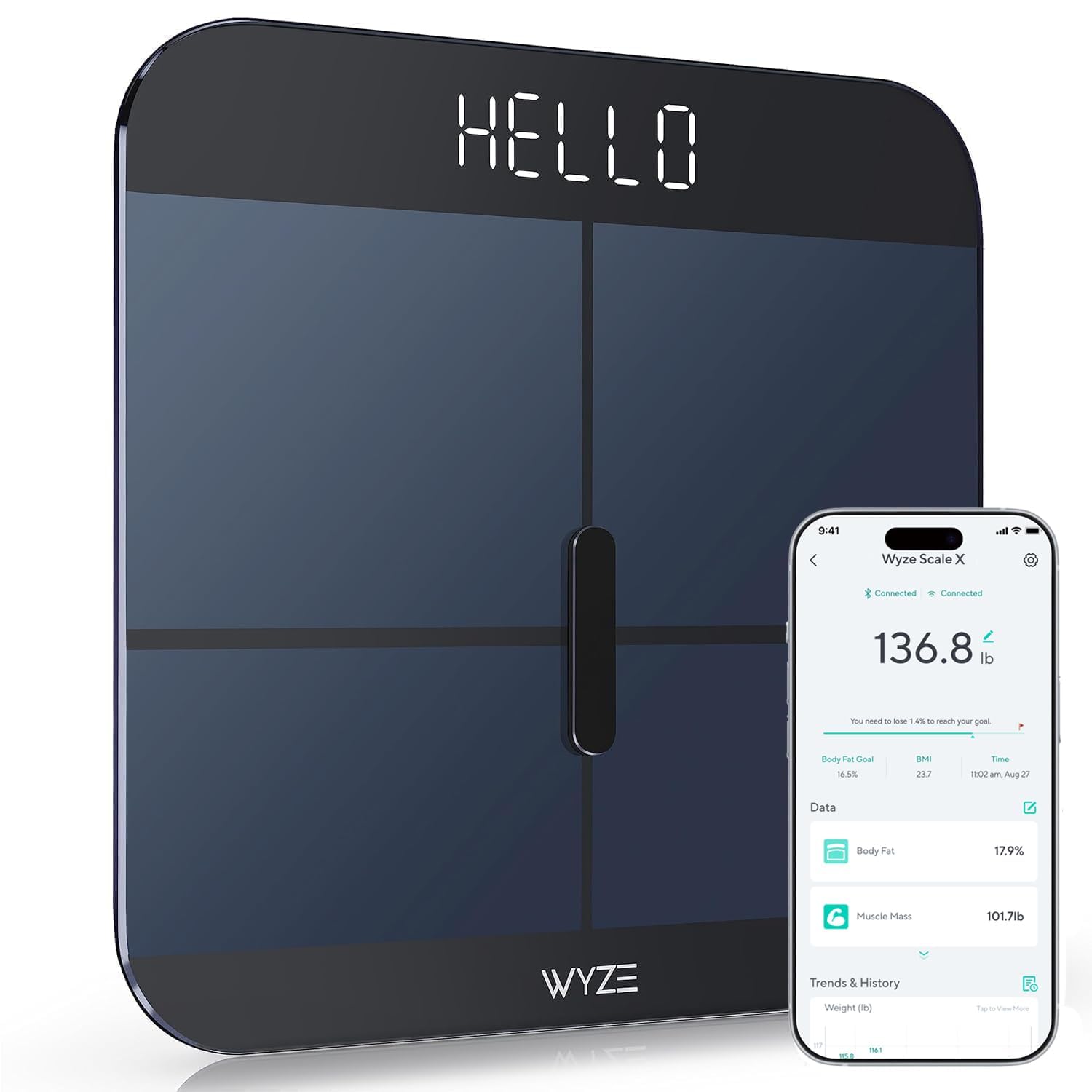 Detalle de Wyze Smart Scale X 400 lb digital scale ⚖