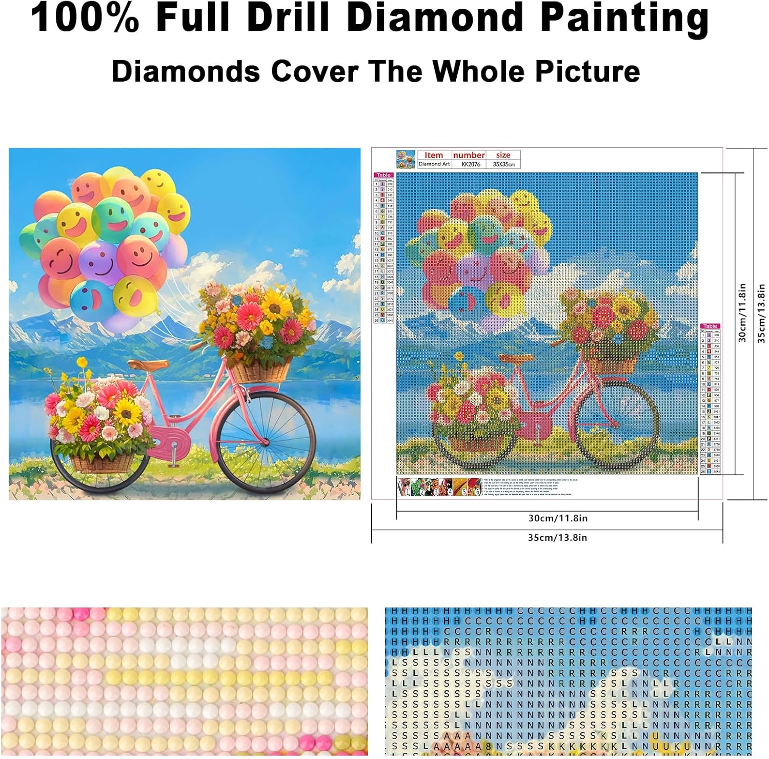 Detalle de Diamond Painting Kit, 13.8 x 13.8 Inch
