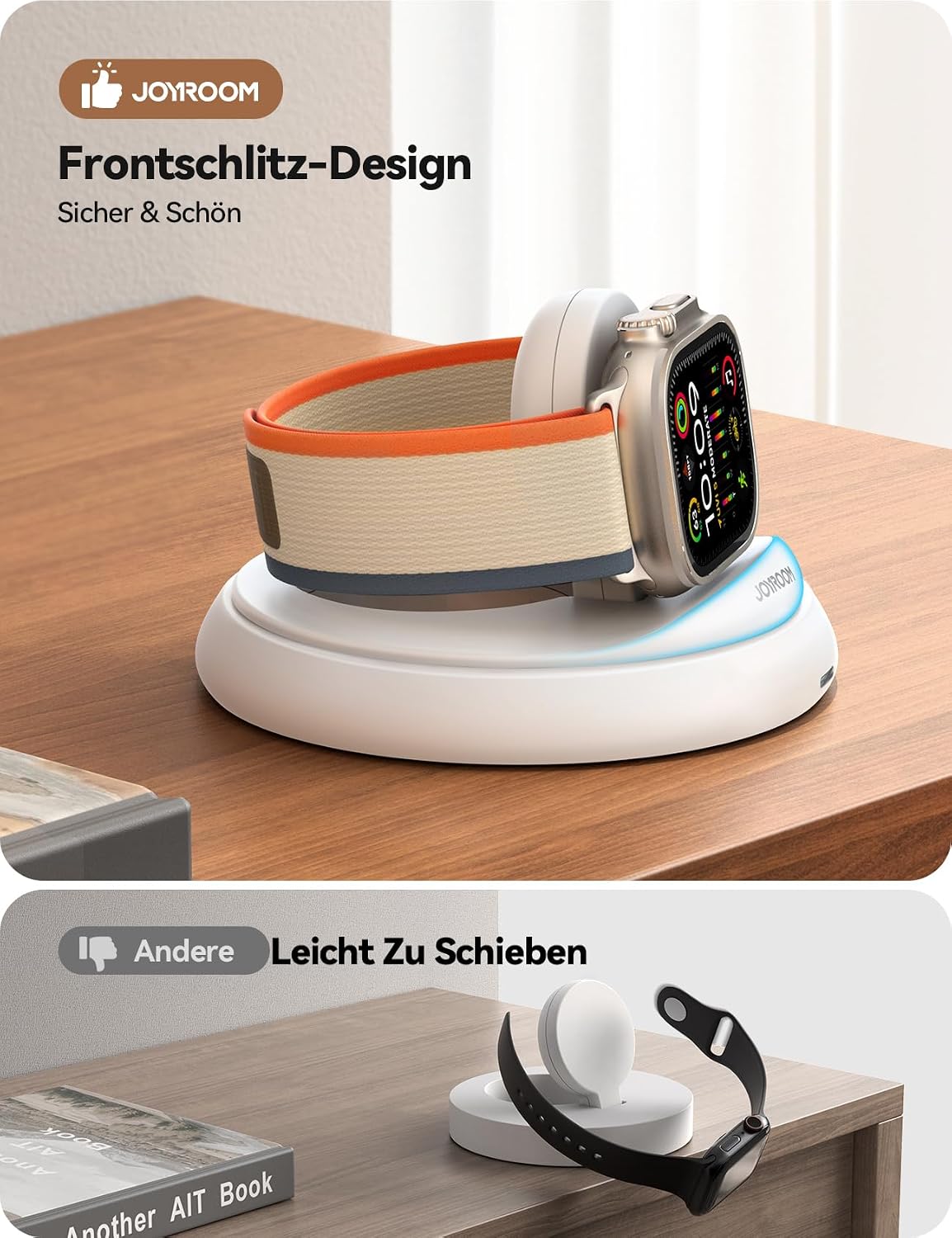 Detalle de JOYROOM Kabellose Apple Watch Ladestation mit magnetischem Ladegerät – S11