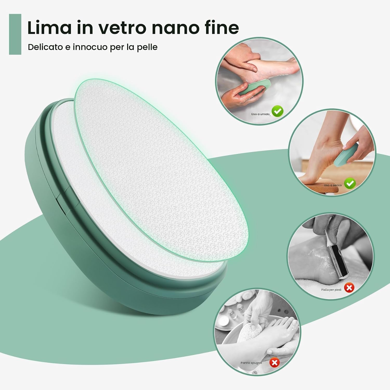 Thumbnail 3 de BEZOX Lima per piedi in nano-vetro 2 in 1