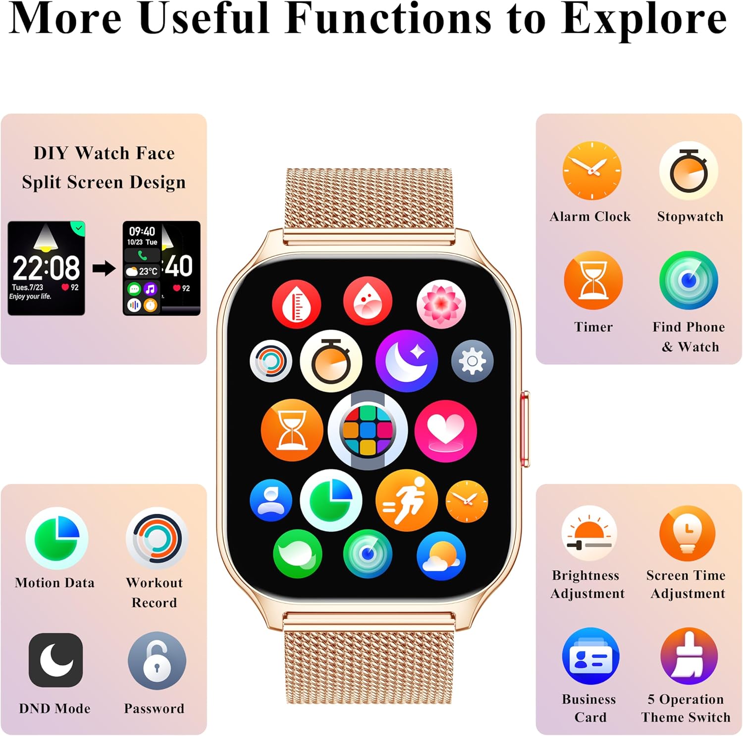 Thumbnail 6 de Popglory Smart Watch 100+ sports