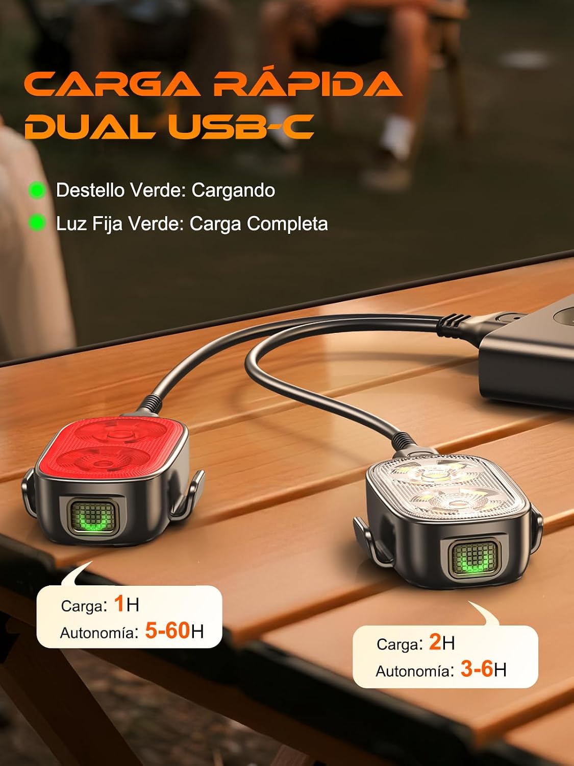 Thumbnail 5 de ISEYOU Luz Bicicleta Delantera USB‑C 11 modos