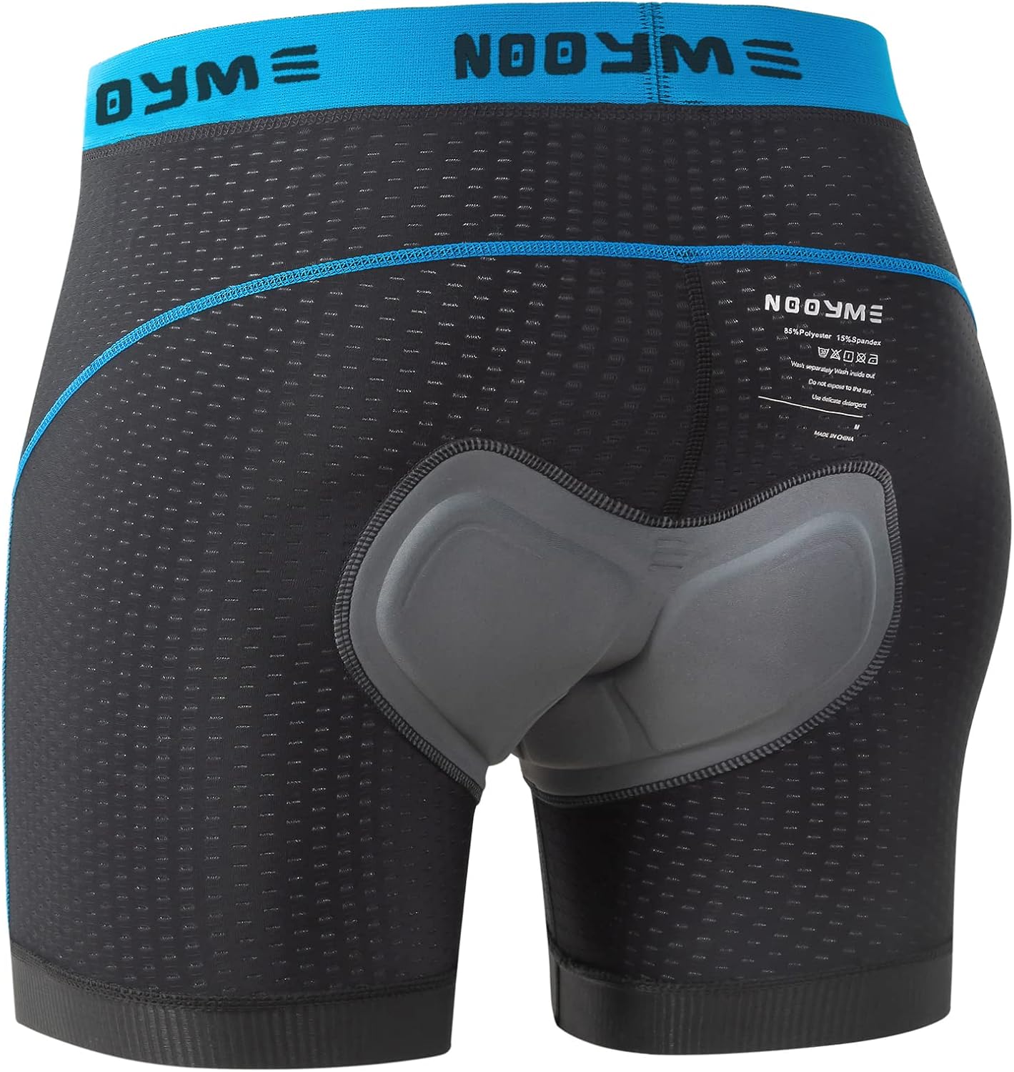 Detalle 2 de NOOYME Herren Radunterhose mit Sitzpolster 4D – schnelltrocknende, atmungsaktive Radlerhose