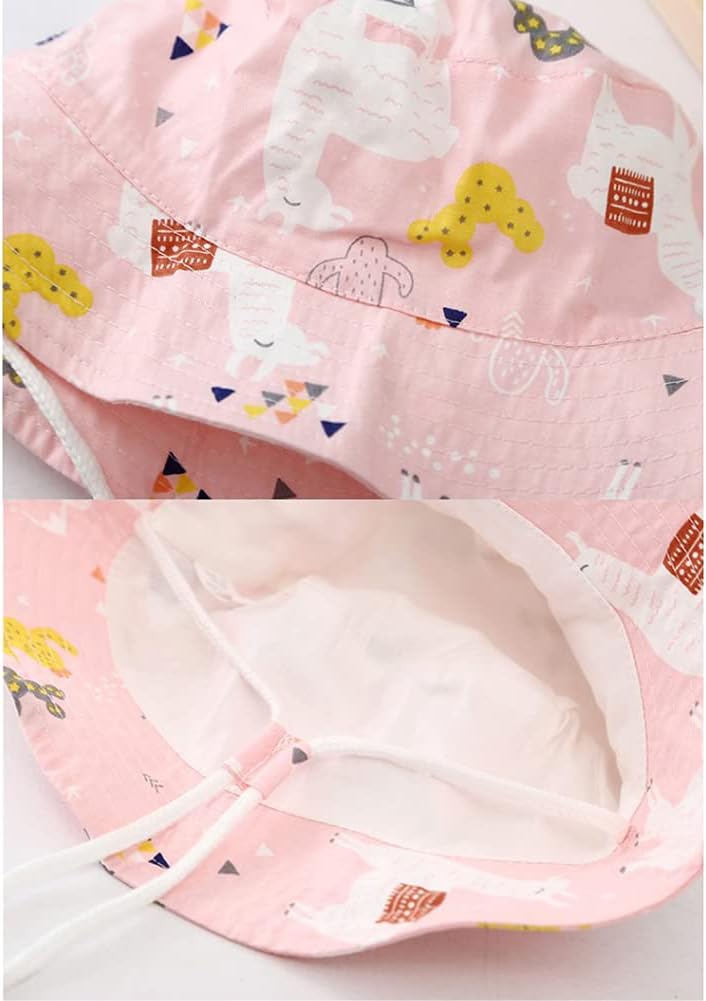 Detalle de Malaxlx kids bucket sun hat (baby to 8 years) with cute printed wide brim