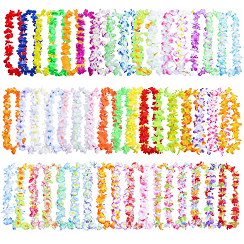Detalle de 50 estilos hawaianos Leis collar de flores a granel PARSUP | set para fiesta tropical y Luau