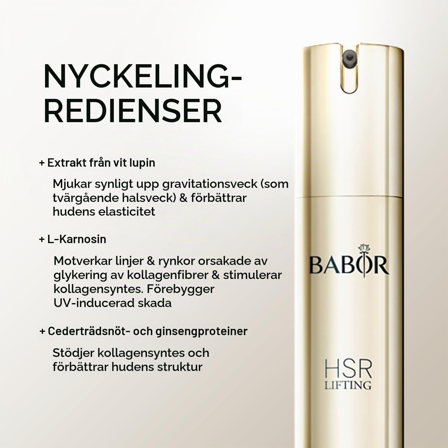 Detalle de BABOR HSR rynkkräm för hals och dekolletage med sheasmör och panthenol