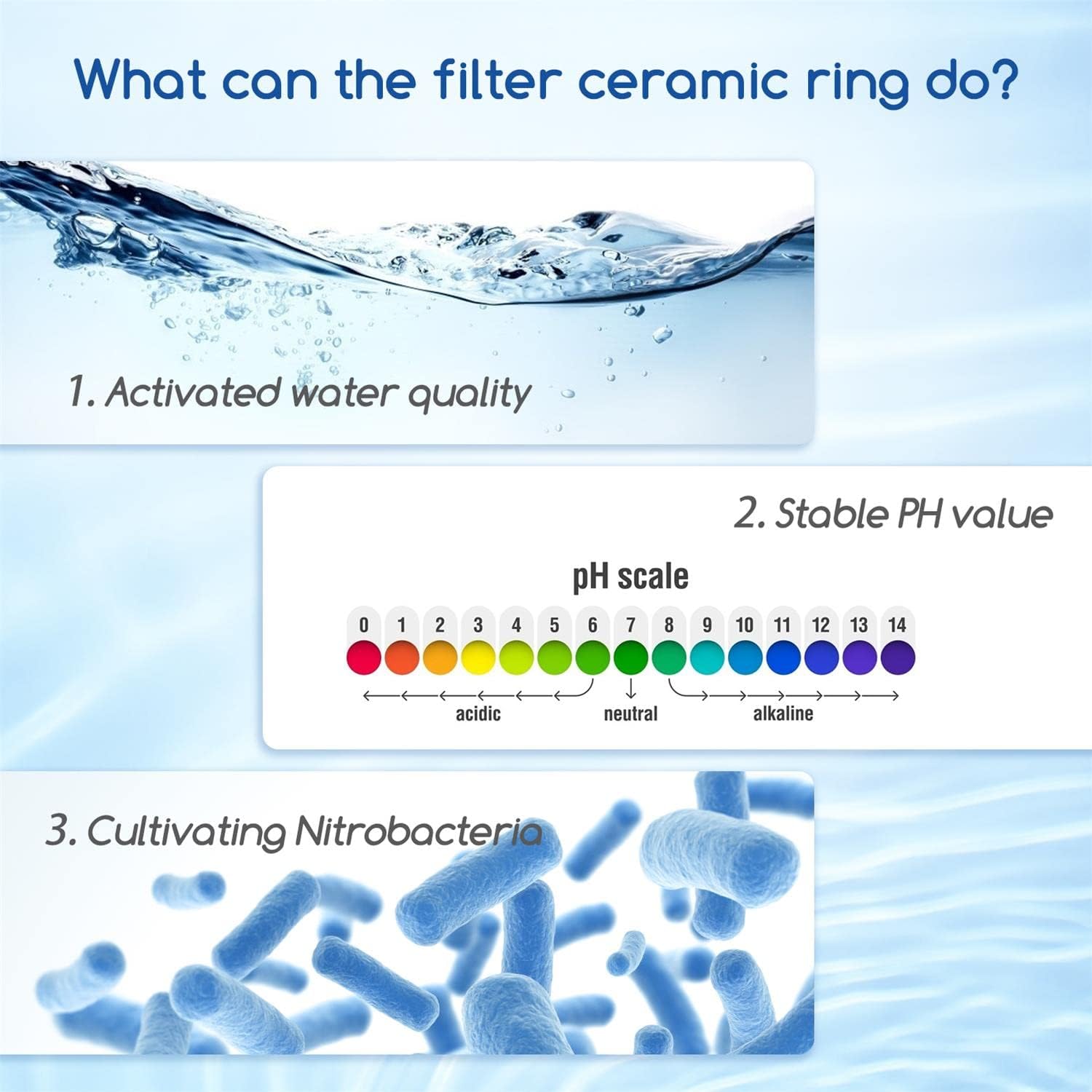 Detalle de Nobleza Anelli Filtranti in Ceramica (1000 g) – Filtro Biologico per Acquari e Laghetti