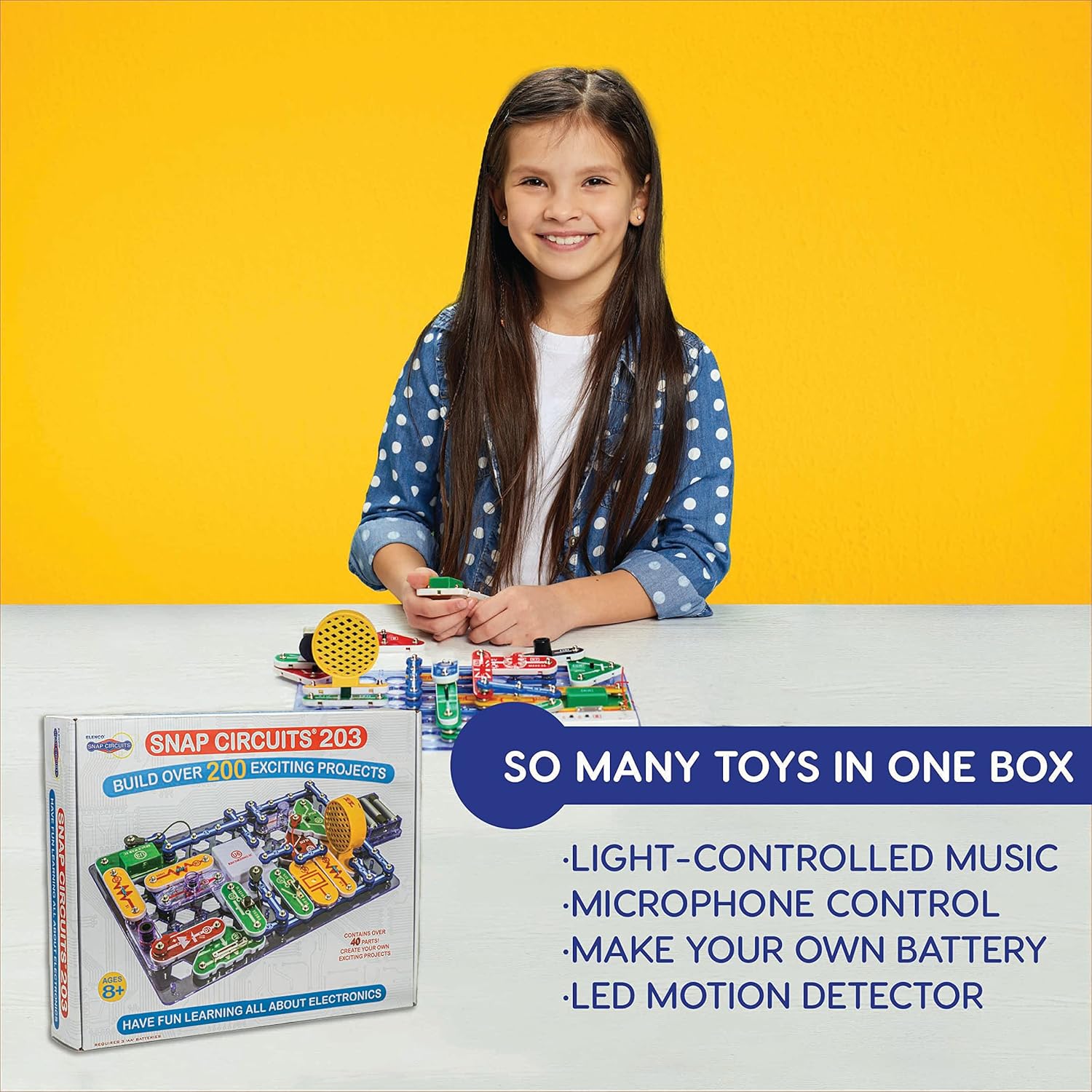 Detalle 2 de Snap Circuits 203 Electronics Kit 200+ Projects
