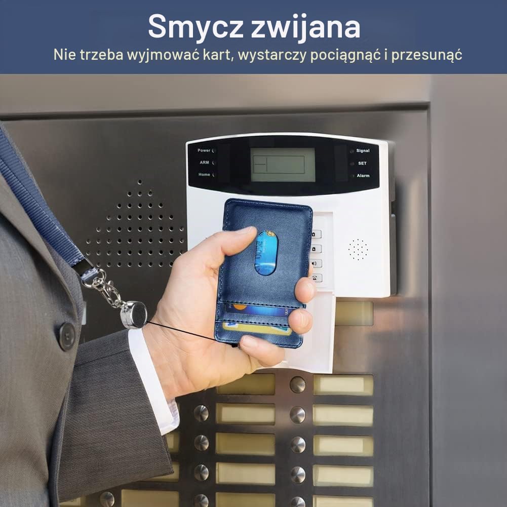 Detalle 1 de OFFCUP etui na identyfikator z okienkiem, 3 przegrodami i kieszenią na zamek