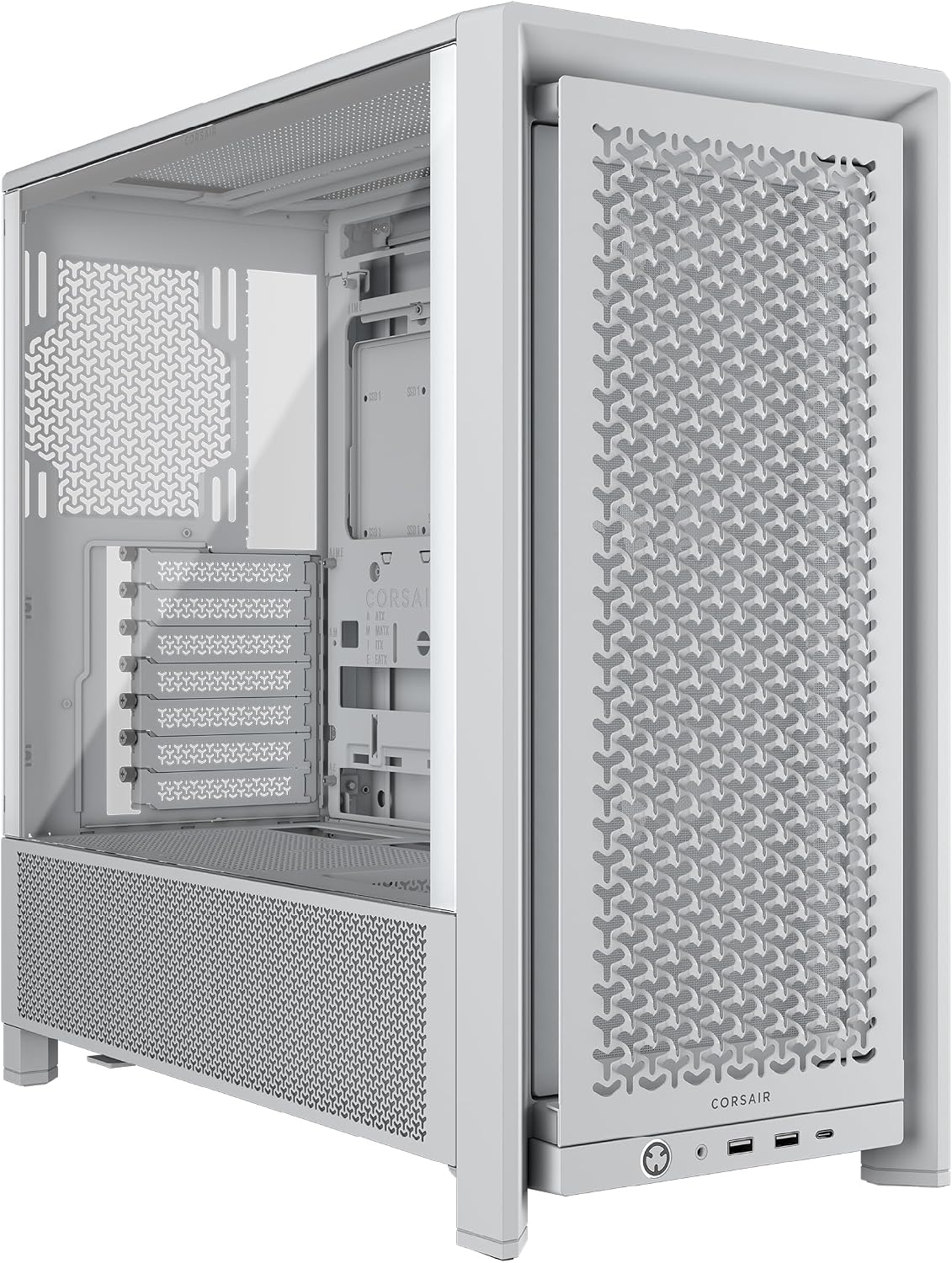 Detalle de CORSAIR FRAME 4000D RS CC-9011313-WW モジュラー型ミドルタワーPCケース ホワイト