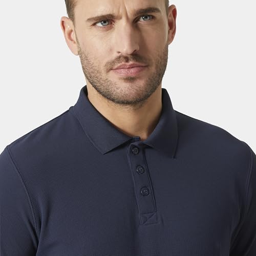 Thumbnail 4 de Helly Hansen Hombres Crewline Polo Azul Marino (XL) — polo de rendimiento con secado rápido