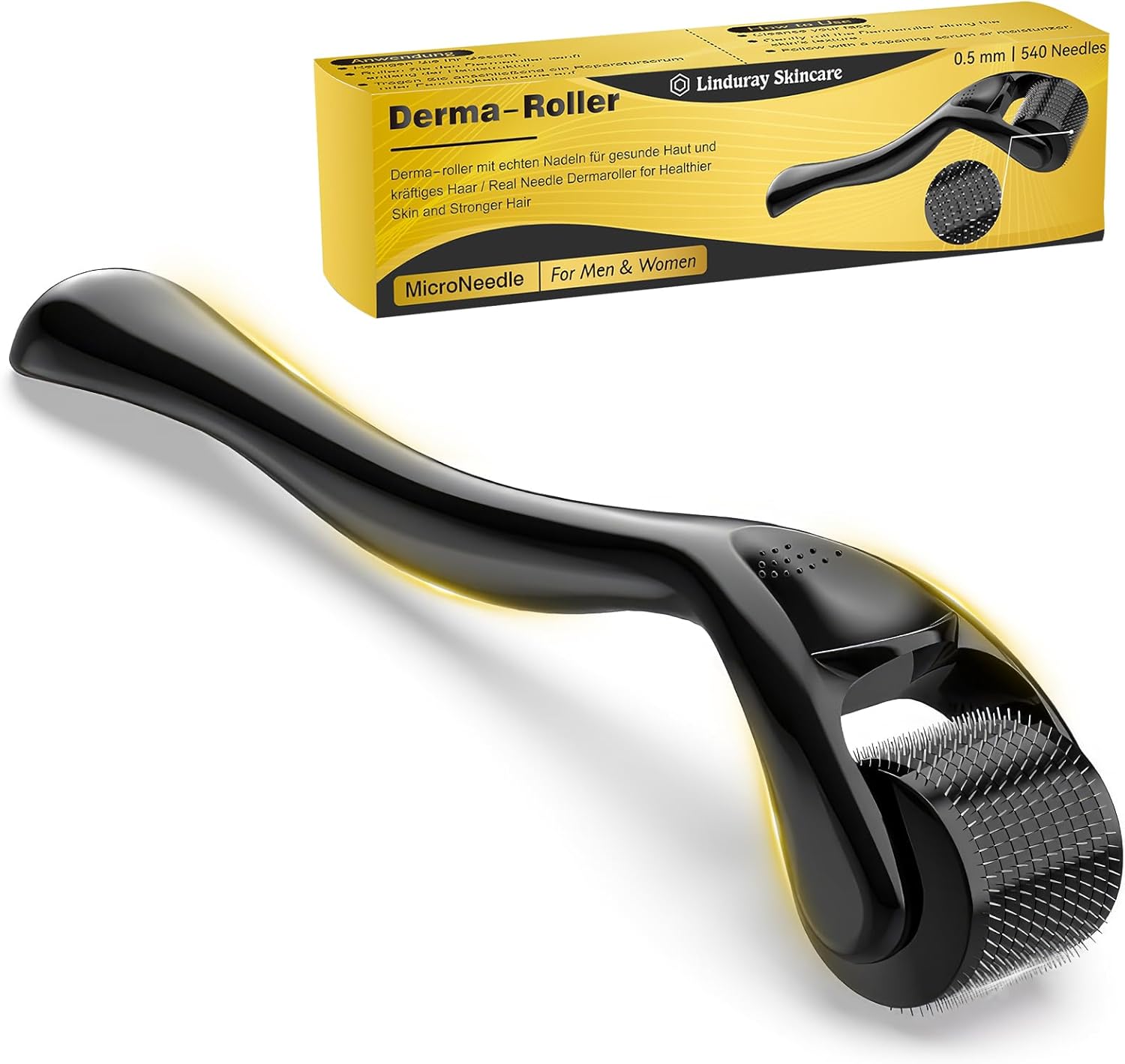 Detalle de Linduray Skincare Dermaroller 0,5 mm per barba