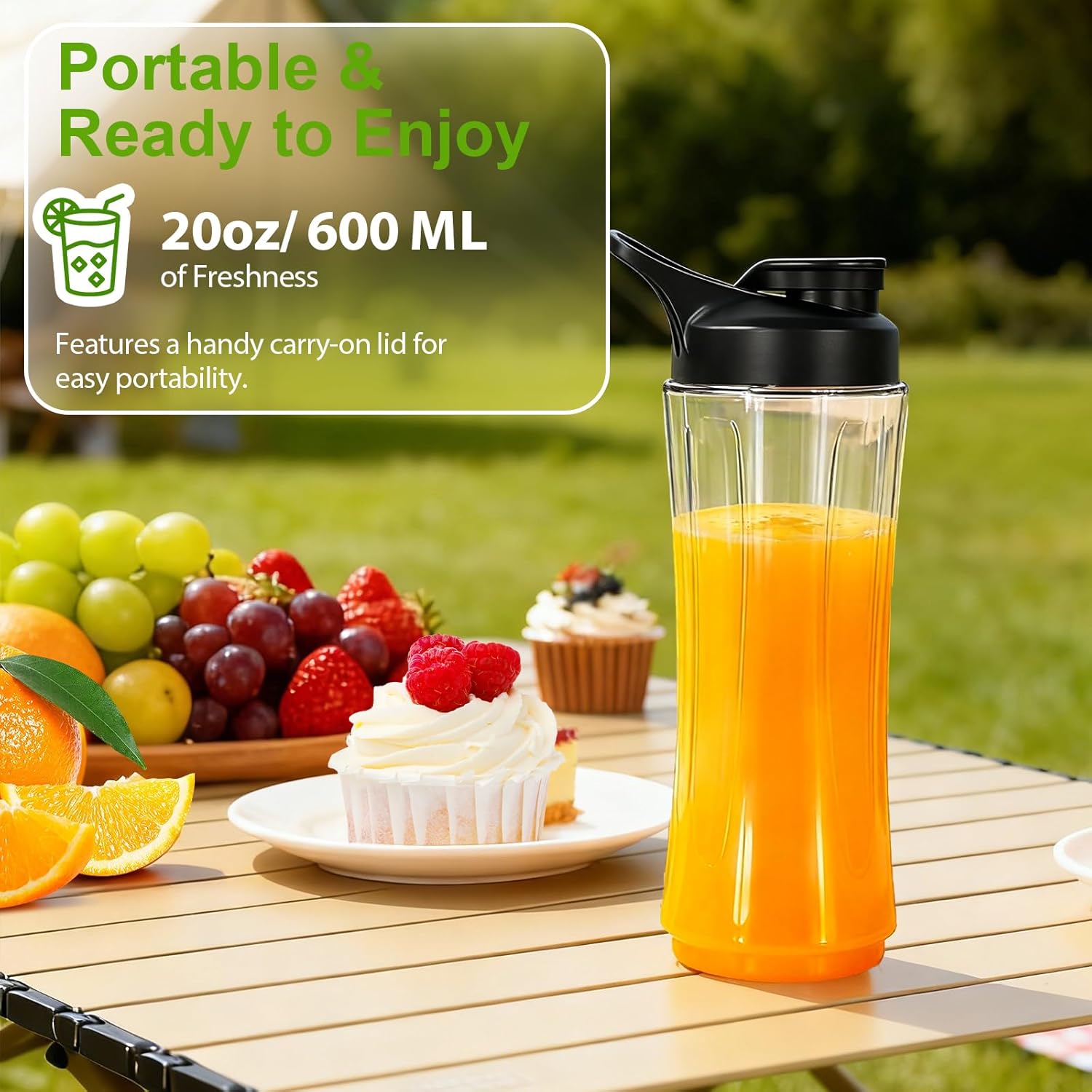 Thumbnail 5 de MIAOKE Smoothie-Mixer – 32.000 U/min, 10 Sekunden Entsaftung, 600 ml Becher, BPA-frei