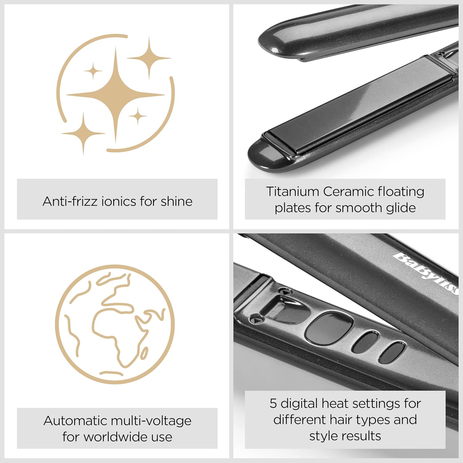 Detalle 2 de BaByliss ST620U Titanium Shine 230°C