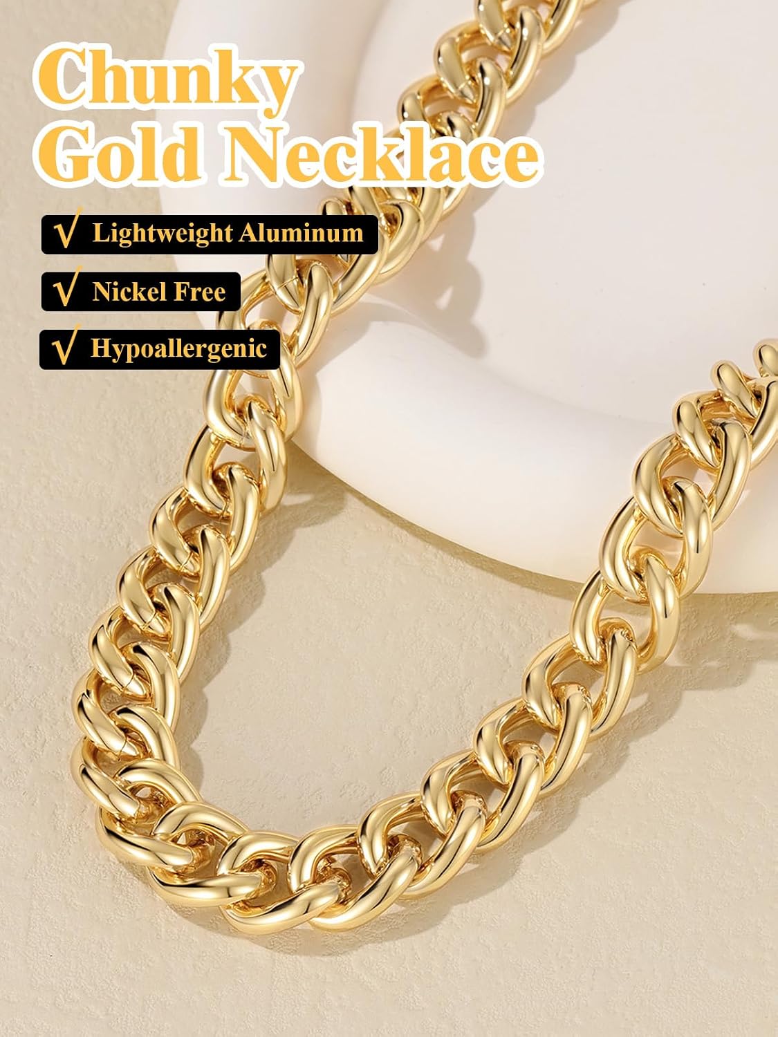Detalle de U7 Collana Catena Cubana 13 mm