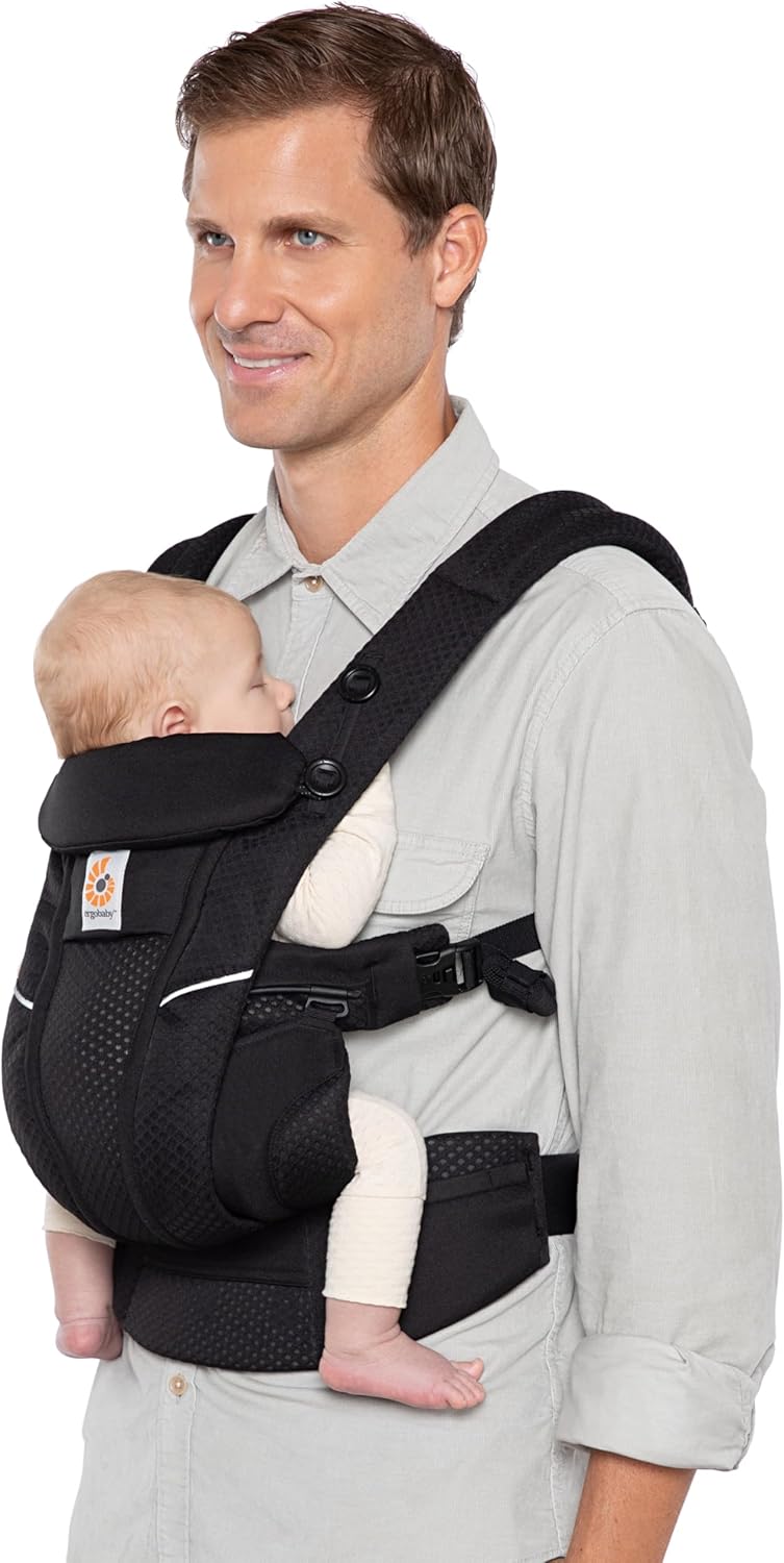 Detalle de Ergobaby Omni Breeze Baby Carrier: Breathable, Ergonomic Comfort from Newborn to Toddler
